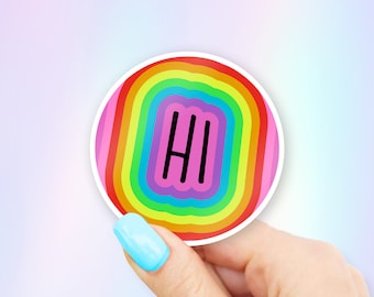 Hi Sticker - MacBook stickers | laptop stickers | waterbottle stickers | hydroflask stickers | tumbler stickers