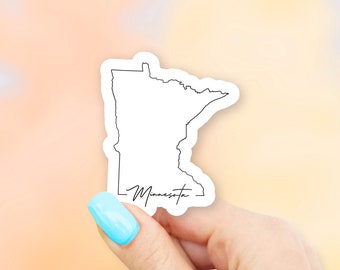 Minnesota State Art Sticker - state stickers | minnesota stickers | MacBook stickers | laptop stickers | waterbottle stickers