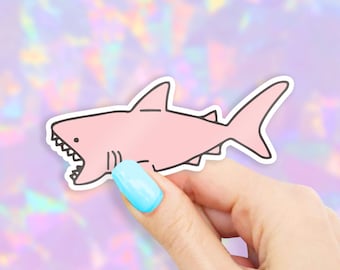 Pink Shark Sticker - shark stickers | ocean sticker | MacBook stickers | laptop stickers | waterbottle stickers | hydroflask stickers