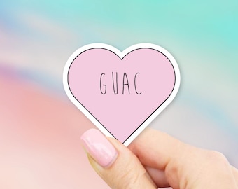 Love Guac Sticker - Heart stickers | MacBook stickers | laptop stickers | waterbottle stickers | hydroflask stickers | tumbler stickers