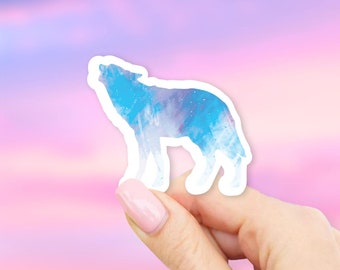 Pastel Wolf Sticker - Animal stickers | MacBook stickers | laptop stickers | waterbottle stickers | hydroflask stickers | tumbler stickers