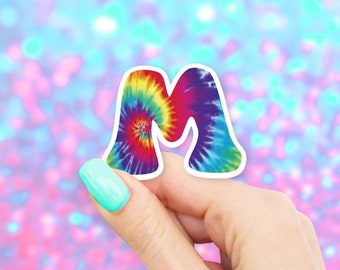 Tie Dye M Sticker - Letter stickers | MacBook stickers | laptop stickers | waterbottle stickers | hydroflask stickers | tumbler stickers