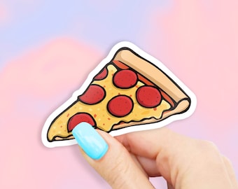 Pizza Slice Sticker - pizza stickers | food stickers | MacBook stickers | laptop stickers | waterbottle stickers | hydroflask stickers