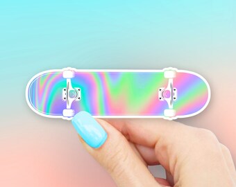 Rainbow Skateboard Sticker - MacBook stickers | laptop stickers | waterbottle stickers | hydroflask stickers | tumbler stickers