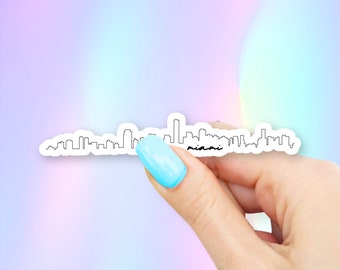 Miami City Art Sticker - City Stickers | Miami stickers | MacBook stickers | laptop stickers | waterbottle stickers | hydroflask stickers