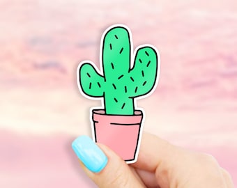 Cute Cactus Sticker - cactus stickers | nature sticker | MacBook stickers | laptop stickers | waterbottle stickers | hydroflask stickers
