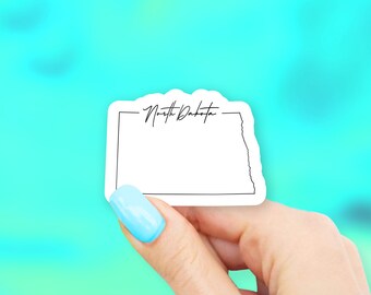 North Dakota State Art Sticker - state stickers | north dakota stickers | MacBook stickers | laptop stickers | waterbottle stickers