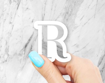 Marble R Sticker - Letter stickers | MacBook stickers | laptop stickers | waterbottle stickers | hydroflask stickers | tumbler stickers