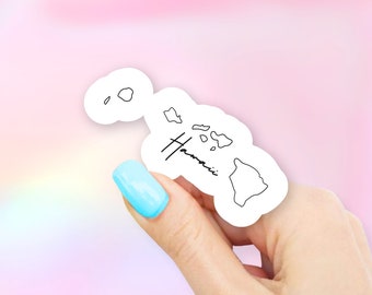Hawaii State Art Sticker - state stickers | hawaii stickers | MacBook stickers | laptop stickers | waterbottle stickers