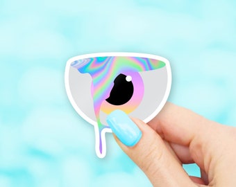 Dripping Eye Sticker - MacBook stickers | laptop stickers | waterbottle stickers | hydroflask stickers | tumbler stickers