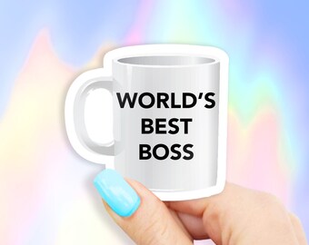 World's Best Boss Sticker - MacBook stickers | laptop stickers | waterbottle stickers | hydroflask stickers | tumbler stickers