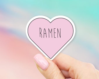 Love Ramen Sticker - Heart stickers | MacBook stickers | laptop stickers | waterbottle stickers | hydroflask stickers | tumbler stickers