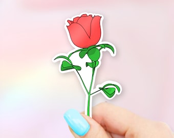Rose Sticker - Flower stickers | MacBook stickers | laptop stickers | waterbottle stickers | hydroflask stickers | tumbler stickers
