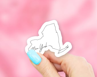 New York State Art Sticker - state stickers | new york stickers | MacBook stickers | laptop stickers | waterbottle stickers