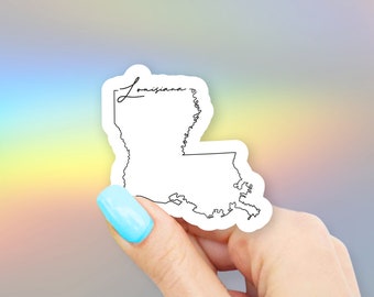 Louisiana State Art Sticker - state stickers | louisiana stickers | MacBook stickers | laptop stickers | waterbottle stickers