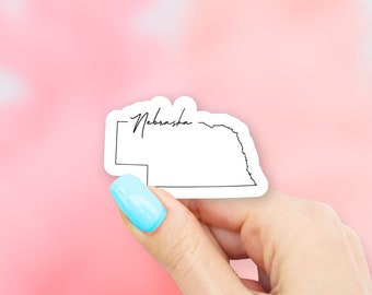 Nebraska State Art Sticker - state stickers | nebraska stickers | MacBook stickers | laptop stickers | waterbottle stickers
