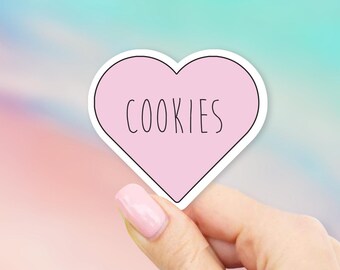 Love Cookies Sticker - Heart stickers | MacBook stickers | laptop stickers | waterbottle stickers | hydroflask stickers | tumbler stickers