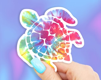 Tie Dye Turtle Sticker - turtle stickers | zoo stickers | MacBook stickers | laptop stickers | waterbottle stickers | hydroflask stickers
