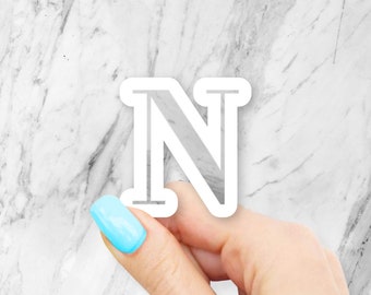 Marble N Sticker - Letter stickers | MacBook stickers | laptop stickers | waterbottle stickers | hydroflask stickers | tumbler stickers