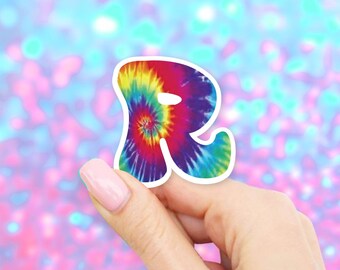 Tie Dye R Sticker - Letter stickers | MacBook stickers | laptop stickers | waterbottle stickers | hydroflask stickers | tumbler stickers