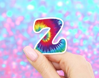 Tie Dye Z Sticker - Letter stickers | MacBook stickers | laptop stickers | waterbottle stickers | hydroflask stickers | tumbler stickers