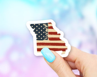 Missouri Old USA Flag State Art Sticker - state stickers | missouri stickers | MacBook stickers | laptop stickers | waterbottle stickers