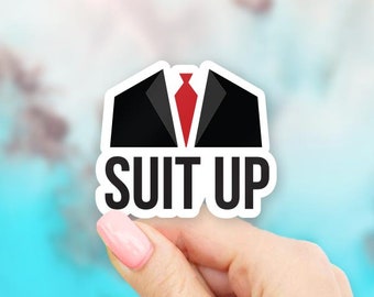 Suit Up Sticker - MacBook stickers | laptop stickers | waterbottle stickers | hydroflask stickers | tumbler stickers