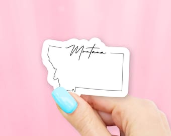 Montana State Art Sticker - state stickers | montana stickers | MacBook stickers | laptop stickers | waterbottle stickers