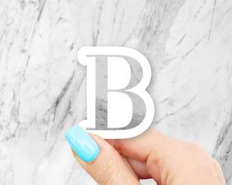 Marble B Sticker - Letter stickers | MacBook stickers | laptop stickers | waterbottle stickers | hydroflask stickers | tumbler stickers