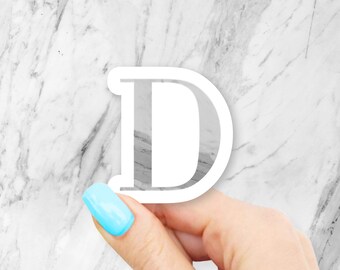 Marble D Sticker - Letter stickers | MacBook stickers | laptop stickers | waterbottle stickers | hydroflask stickers | tumbler stickers