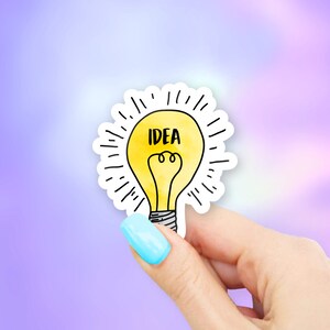Idea Bulb Sticker - MacBook stickers | laptop stickers | waterbottle stickers | hydroflask stickers | tumbler stickers