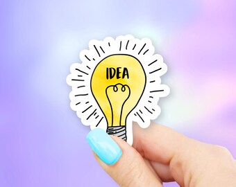 Idea Bulb Sticker - MacBook stickers | laptop stickers | waterbottle stickers | hydroflask stickers | tumbler stickers