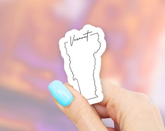 Vermont State Art Sticker - state stickers | vermont stickers | MacBook stickers | laptop stickers | waterbottle stickers