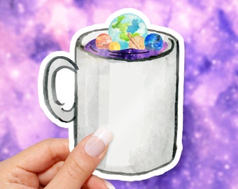 Galaxy Mug Sticker - MacBook stickers | laptop stickers | waterbottle stickers | hydroflask stickers | tumbler stickers