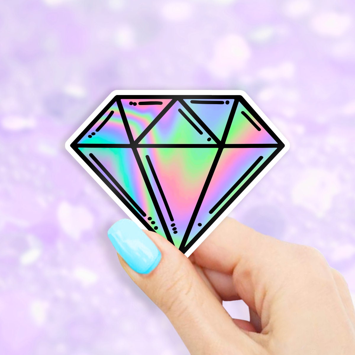 Rainbow Diamond Sticker - MacBook stickers | laptop stickers | waterbottle  stickers | hydroflask stickers | tumbler stickers