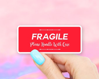 Fragile Please Handle With Care Sticker - MacBook stickers | laptop stickers | waterbottle stickers | hydroflask stickers | tumbler stickers