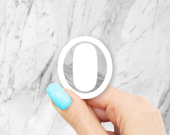 Marble O Sticker - Letter stickers | MacBook stickers | laptop stickers | waterbottle stickers | hydroflask stickers | tumbler stickers