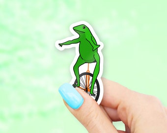 Here Comes Dat Boi Sticker - frog sticker | MacBook stickers | laptop stickers | waterbottle stickers | hydroflask stickers
