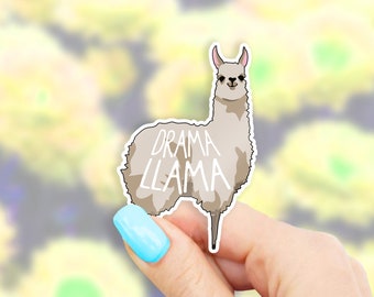 Drama Llama Sticker - MacBook stickers | laptop stickers | waterbottle stickers | hydroflask stickers | tumbler stickers