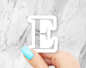 Marble E Sticker - Letter stickers | MacBook stickers | laptop stickers | waterbottle stickers | hydroflask stickers | tumbler stickers