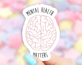 Mental Health Matters Sticker - mental health stickers | MacBook stickers | laptop stickers | waterbottle stickers | hydroflask stickers
