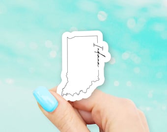 Indiana State Art Sticker - state stickers | indiana stickers | MacBook stickers | laptop stickers | waterbottle stickers