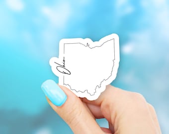 Ohio State Art Sticker - state stickers | ohio stickers | MacBook stickers | laptop stickers | waterbottle stickers