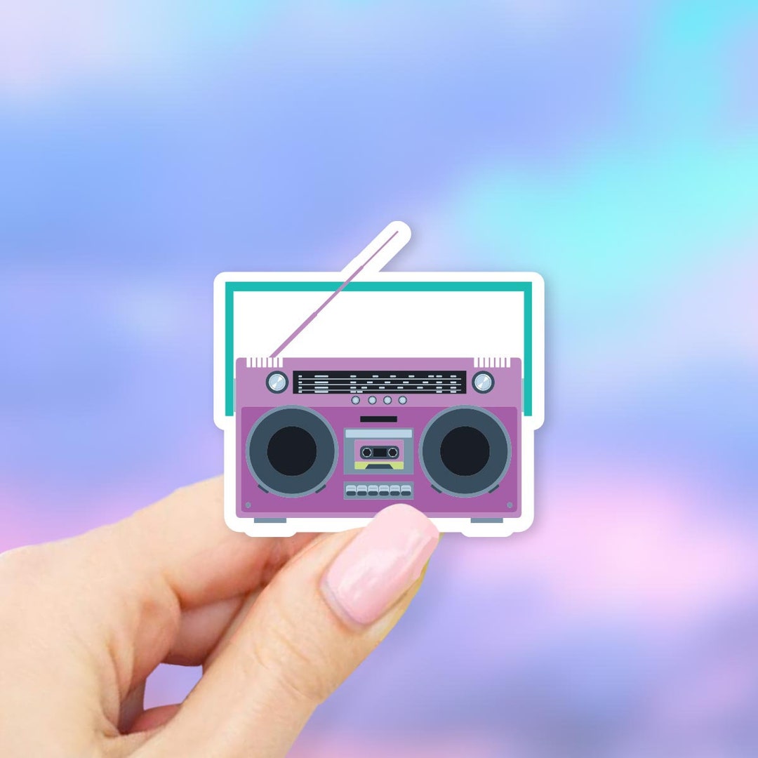 Boombox Vinyl Sticker – Retro 80s Style - Etsy