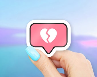 Broken Heart Sticker - MacBook stickers | laptop stickers | waterbottle stickers | hydroflask stickers | tumbler stickers