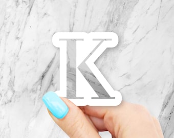 Marble K Sticker - Letter stickers | MacBook stickers | laptop stickers | waterbottle stickers | hydroflask stickers | tumbler stickers