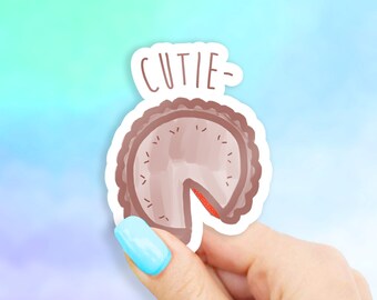Cutie Pie Sticker - Food stickers | MacBook stickers | laptop stickers | waterbottle stickers | hydroflask stickers | tumbler stickers
