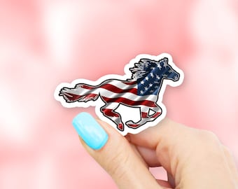 USA Horse Sticker - Patriotic stickers | MacBook stickers | laptop stickers | waterbottle stickers | hydroflask stickers | tumbler stickers