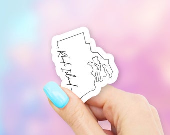 Rhode Island State Art Sticker - state stickers | rhode island stickers | MacBook stickers | laptop stickers | waterbottle stickers