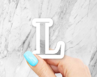 Marble L Sticker - Letter stickers | MacBook stickers | laptop stickers | waterbottle stickers | hydroflask stickers | tumbler stickers